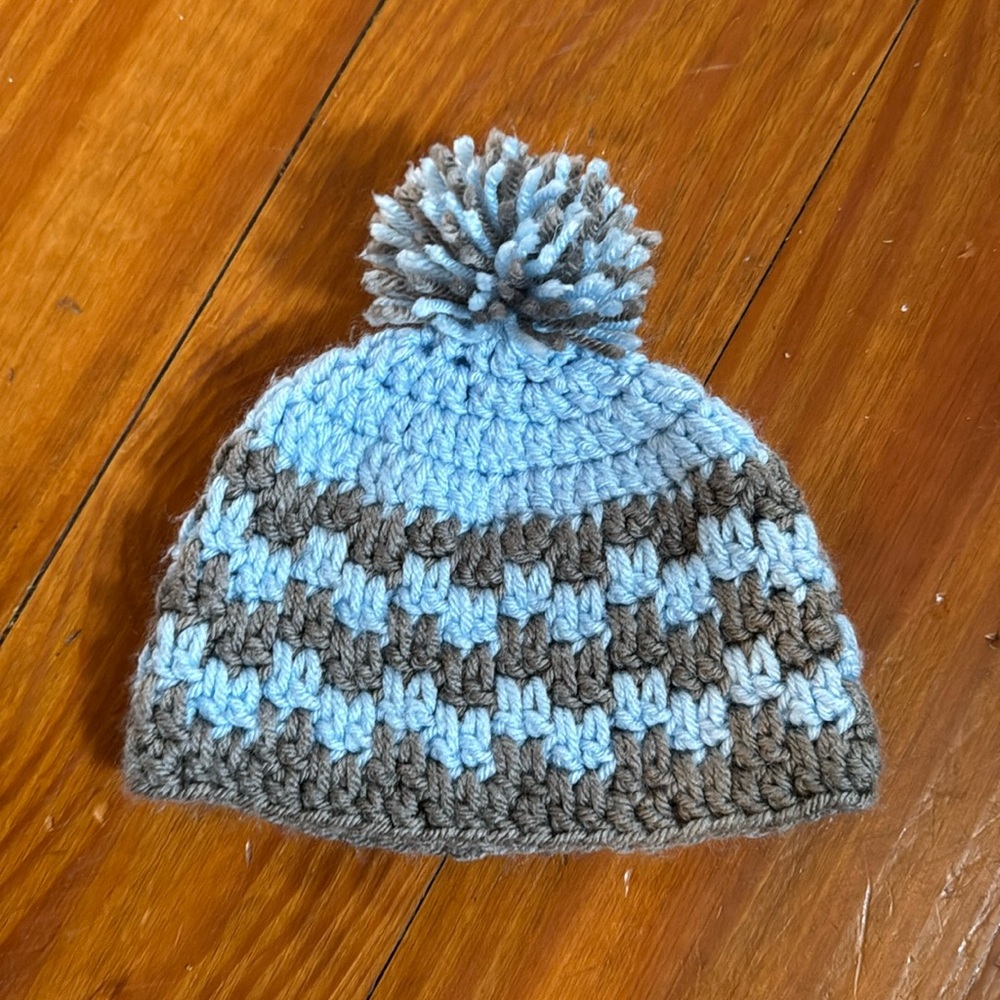 Hand knitted baby hat